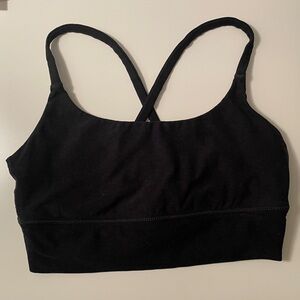 Vuori Black Long Line Elevation Sports Bra